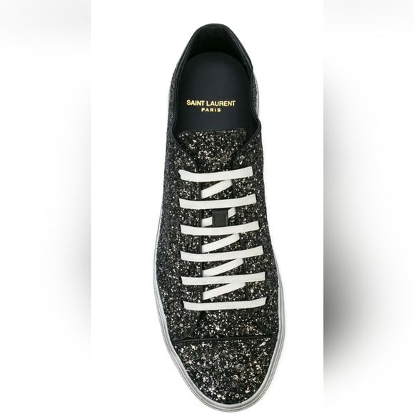 Saint Laurent Beford Glitter Sneakers 37+ - Picture 1 of 5